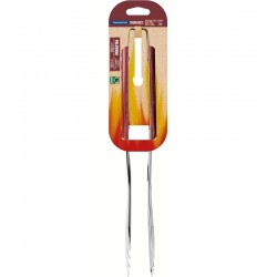 Pegador Para Churrasco com Lâmina em Aço Inox Tramontina  e Cabo de Madeira Polywood Vermelho